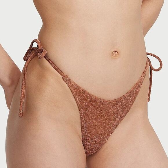 Victoria's Secret Swim Shimmer Icon Push-Up Top + Side-Tie Brazilian Bottom NEW - Picture 5 of 7